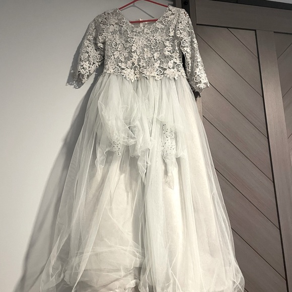 Powder Blue Junior Bridesmaid Dress - Picture 1 of 3